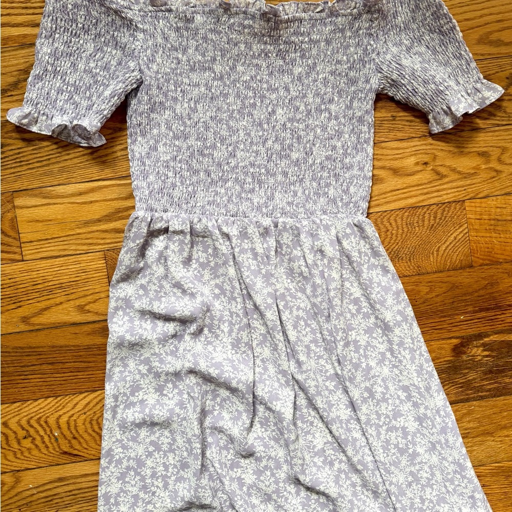 ✨ Perdita Off Shoulder Floral Maxi Dress – Size Medium – Lavender – EUC - Picture 4 of 5